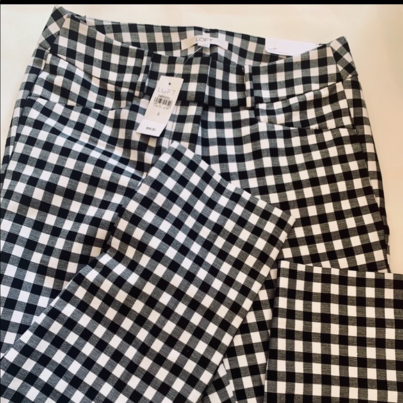 LOFT Pants - LOFT GINGHAM PLAID pants